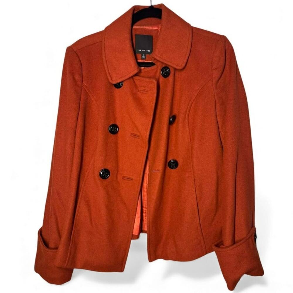 The Limited Burnt Orange Pea Coat Size Small